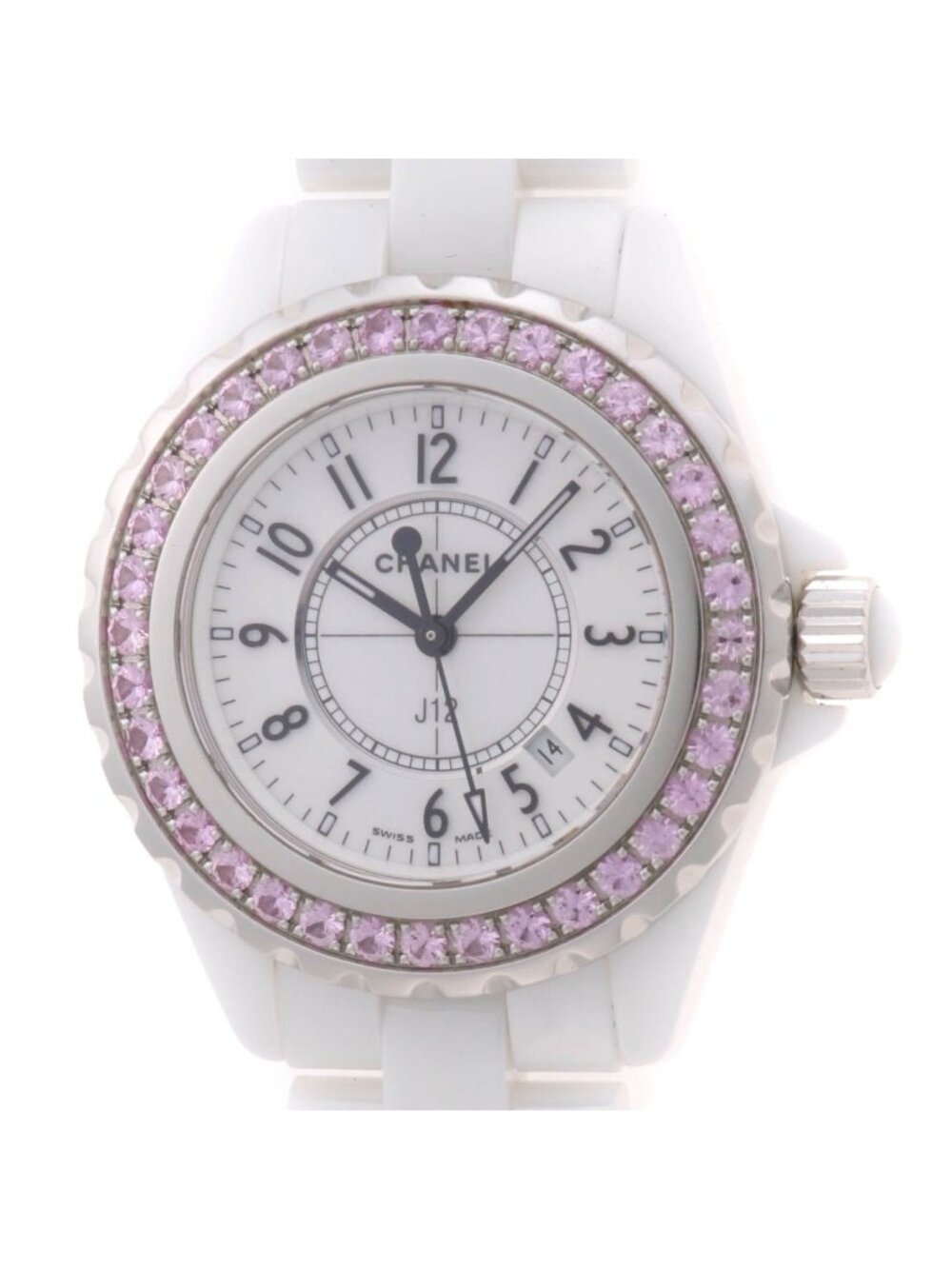 Chanel Watch Ceramic SS White Dial